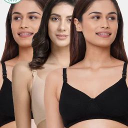 Inner Sense Multicolored Non Wired Padded Nursing Bra (Pack Of 3)-picture-44