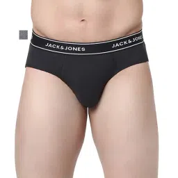 Jack & Jones Black & Dark Grey Melange Regular Fit Briefs - Pack Of 2-picture-16