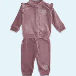 Pantaloons Baby Dusty Pink Cotton Embellished Full Sleeves Sweatshirt Set-image-44