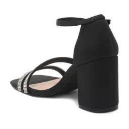 London Rag Women's Black Ankle Strap Sandals image 5