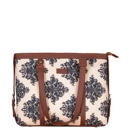 zouk Peach Printed Bags for Office for Women for 15.6 Inch Laptop-picture-10