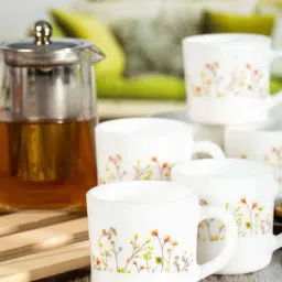 Cello Dazzle Stella Multicolor Glass Coffee Mug (0.18 L) - Set of 6-image-5