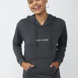 Forever 21 Dark Grey Printed Hoodie-picture-19