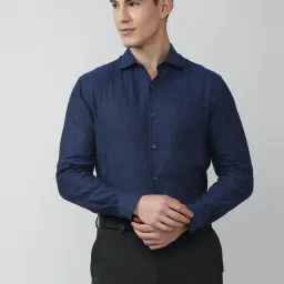 Peter England Elite Navy Slim Fit Shirt image 1