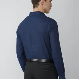 Peter England Elite Navy Slim Fit Shirt image 2