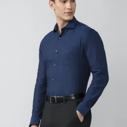 Peter England Elite Navy Slim Fit Shirt image 3