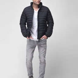 Woodland Navy Regular Fit Quilted Jacket image 5