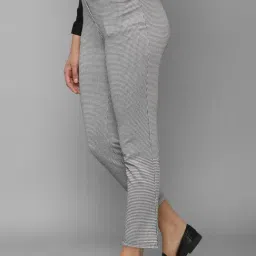 Allen Solly Grey Chequered Trousers image 3