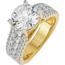 Emori 18k Yellow Gold & Diamond Solitaire Band Engagement Ring-picture-26