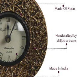 The Artment Gold Resin Bohemian Autumn Romance Table Clock image 2