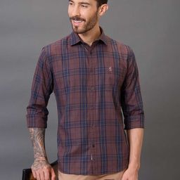 GIORDANO Men Slim Fit Tartan Checks Checked Casual Shirt-picture-33