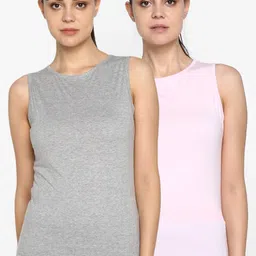 appulse Women Pack Of 2 Solid Round Neck T-shirt-image-96