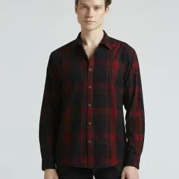 Pepe Jeans Black Regular Fit Checks Shirt-image-52