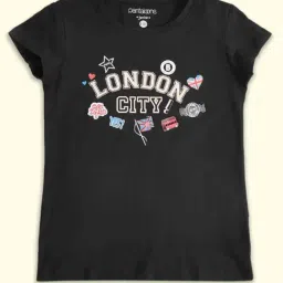 Pantaloons Junior Black Cotton Printed T-Shirt-picture-28