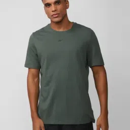 Reebok Green Slim Fit Sports T-Shirt-image-78