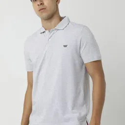 Wildcraft White Cotton Regular Fit Texture Polo T-Shirt-picture-23