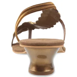 Walkway Women's Antique Gold Sling Back Sandals image 5