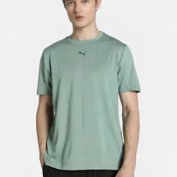 Puma Green Moon Heather Regular Fit Sports T-Shirt-image-92