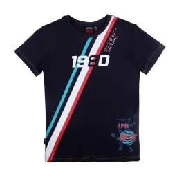 Gini & Jony Kids Navy Printed T-Shirt image 1