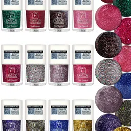 FORFOR  Glitter Set Of 6 Nail Polish-5ml Each-93-94-89-90-99-100 image 2