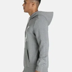 Puma Grey Full Sleeves Hooded Sweatshirt image 3
