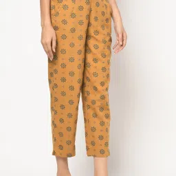 Fabindia Yellow Cotton Printed Pants image 3
