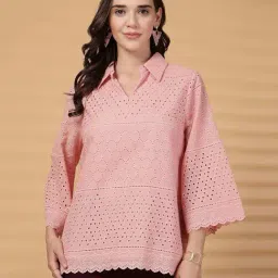 Gipsy Dusky Pink Cotton Regular Fit Top-picture-34