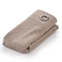 Saral Home Abstract Beige Cotton 9ft Door Curtains - Set of 2 image 2