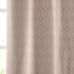 Saral Home Abstract Beige Cotton 9ft Door Curtains - Set of 2 image 3
