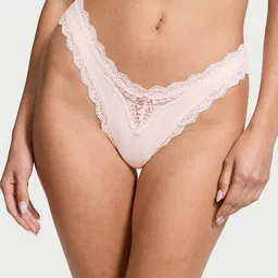 Victoria's Secret Floral Self Design Laced Low-Rise Bikini Briefs-picture-27