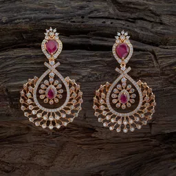 Kushal's Fashion Jewellery Gold-Plated Teardrop Shaped Drop Earrings-picture-11