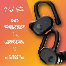 Skullcandy Push Active In Ear BT Earbuds with 44 Hr Total Battery (Black & Orange, Truly Wireless) image 2