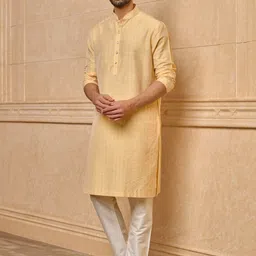 Tasva Men Textured Kurta with Pyjama image 4