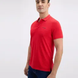 Pepe Jeans Classic Red Cotton Regular Fit Printed Polo T-Shirt image 3