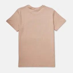 Gini & Jony Kids Peach Cotton Graphic T-Shirt image 2