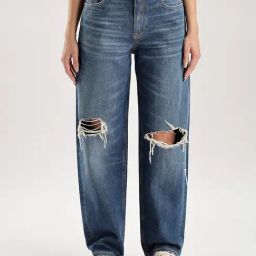 CALVIN KLEIN JEANS Vintage Rvr Des Mid Wash Loose Fit High Rise Jeans-image-11