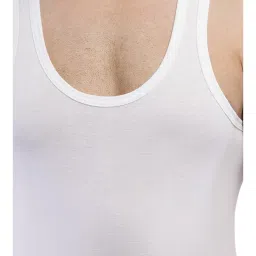VIP White Cotton Regular Fit Vest (Pack Of 4) image 4