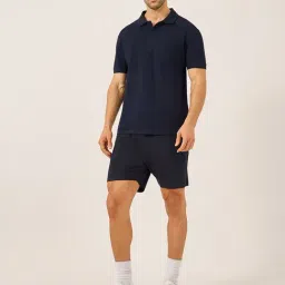 Styli Navy Cotton Relaxed Fit Polo T-Shirt image 4