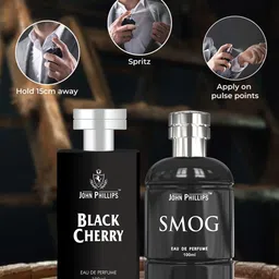 JOHN PHILLIPS Set Of 2 Black Cherry Eau De Perfume & Smog Eau De Perfume 100ml Each image 4