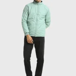 Bewakoof Men's Sage & Navy Plus Size Reversible Puffer Jacket image 5