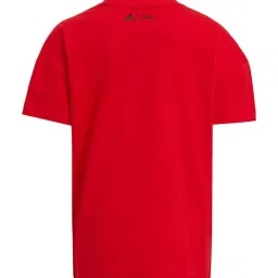 Adidas Kids Red & White Cotton Printed T-Shirt image 2