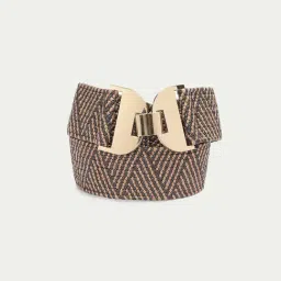 Ginger By Lifestyle Brown Synthetic Waist Belt For Women-image-46
