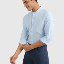 United Colors of Benetton Light Blue Slim Fit Shirt image 3