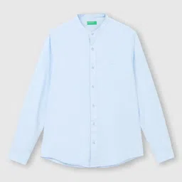 United Colors of Benetton Light Blue Slim Fit Shirt image 4