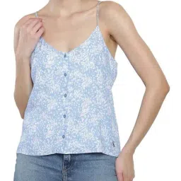 CALVIN KLEIN Floral AOP Dusk Blue Patchwork Top-picture-42