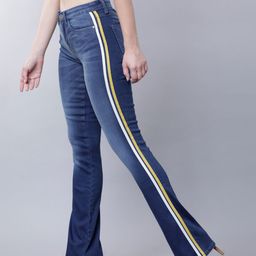 Tokyo Talkies Women Blue Bootcut Mid-Rise Clean Look Jeans-picture-49