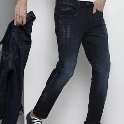 The Indian Garage Co Men Blue Skinny Fit Light Fade Stretchable Jeans-picture-16