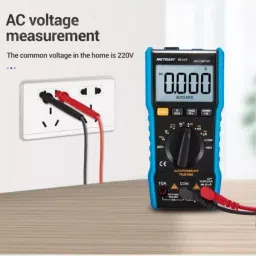 Metravi Digital TRMS Multimeter Backlit LCD Display Blue & Black, XB-33CF image 4
