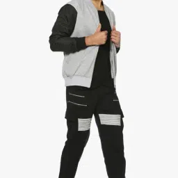 Campus Sutra Grey Regular Fit Bomber Jacket image 5