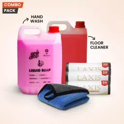 GENERIC Office Care Cleaning Essentials Kit – Biodegradable Garbage Bag, Liquid Hand Soap, Floor Cleaner, and 600 GSM Microfiber Cloth-picture-10